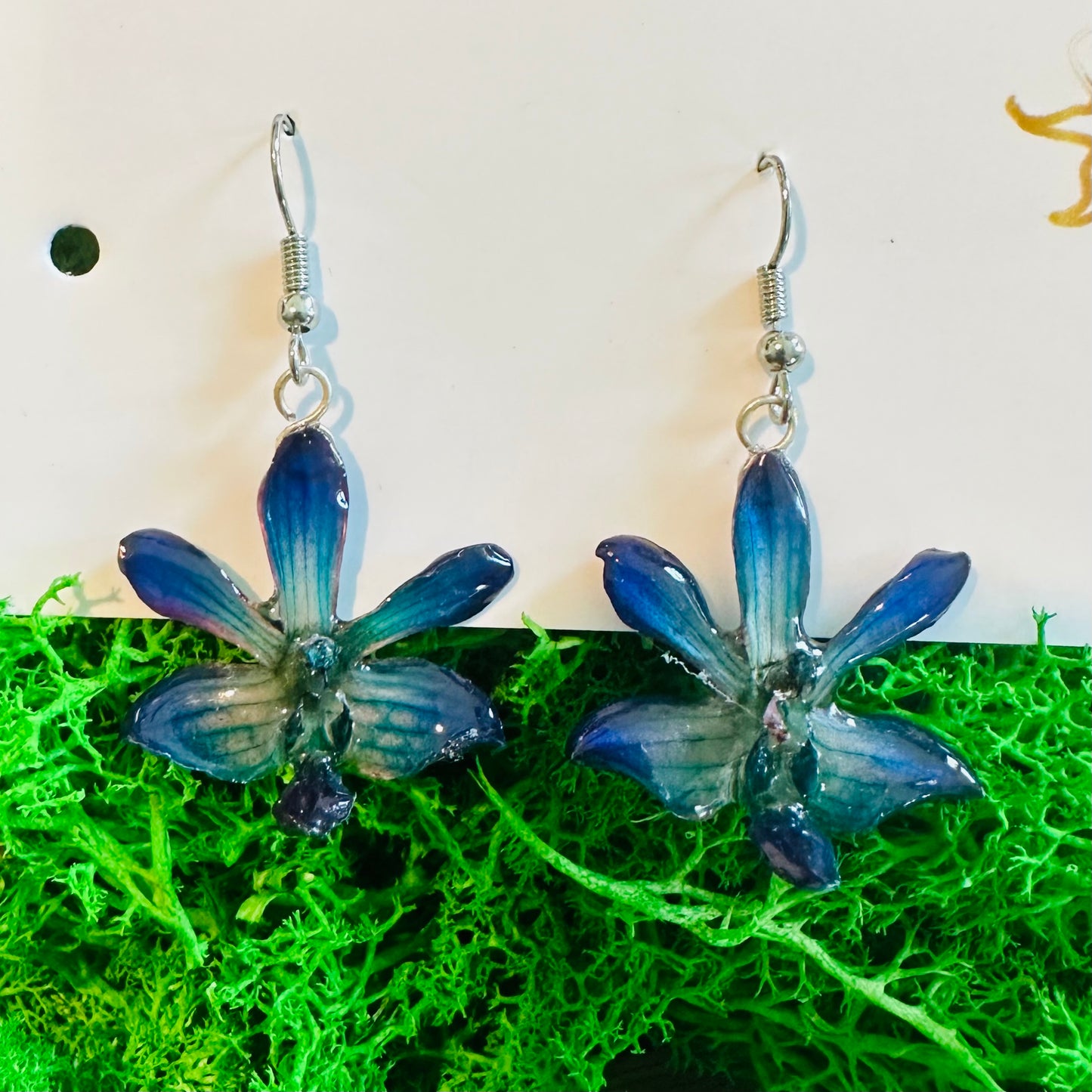 MINI DORITIS "PHALAENOPSIS" BLUE earrings