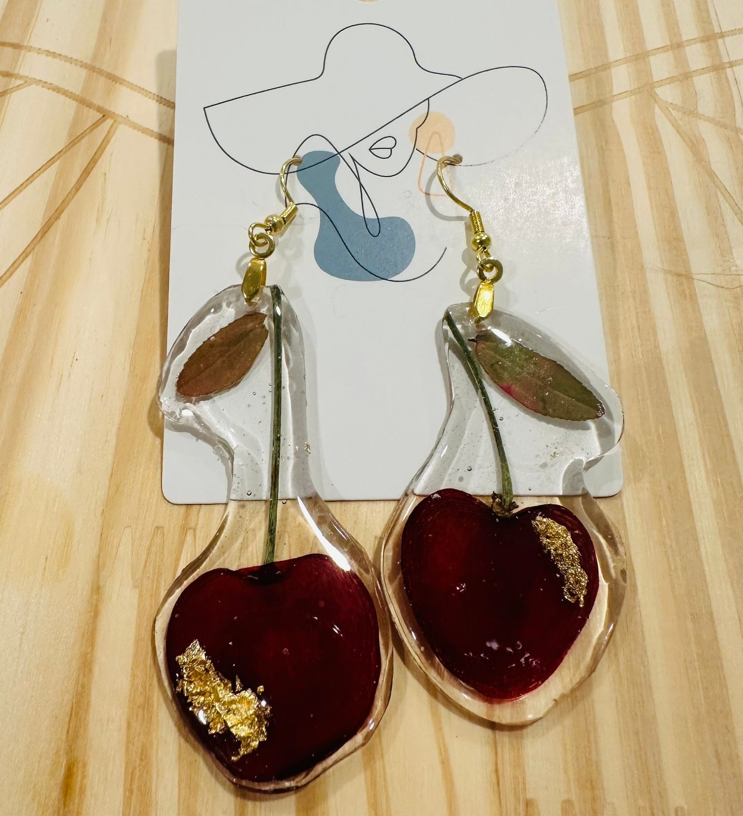 Real Cherry Earrings Gold