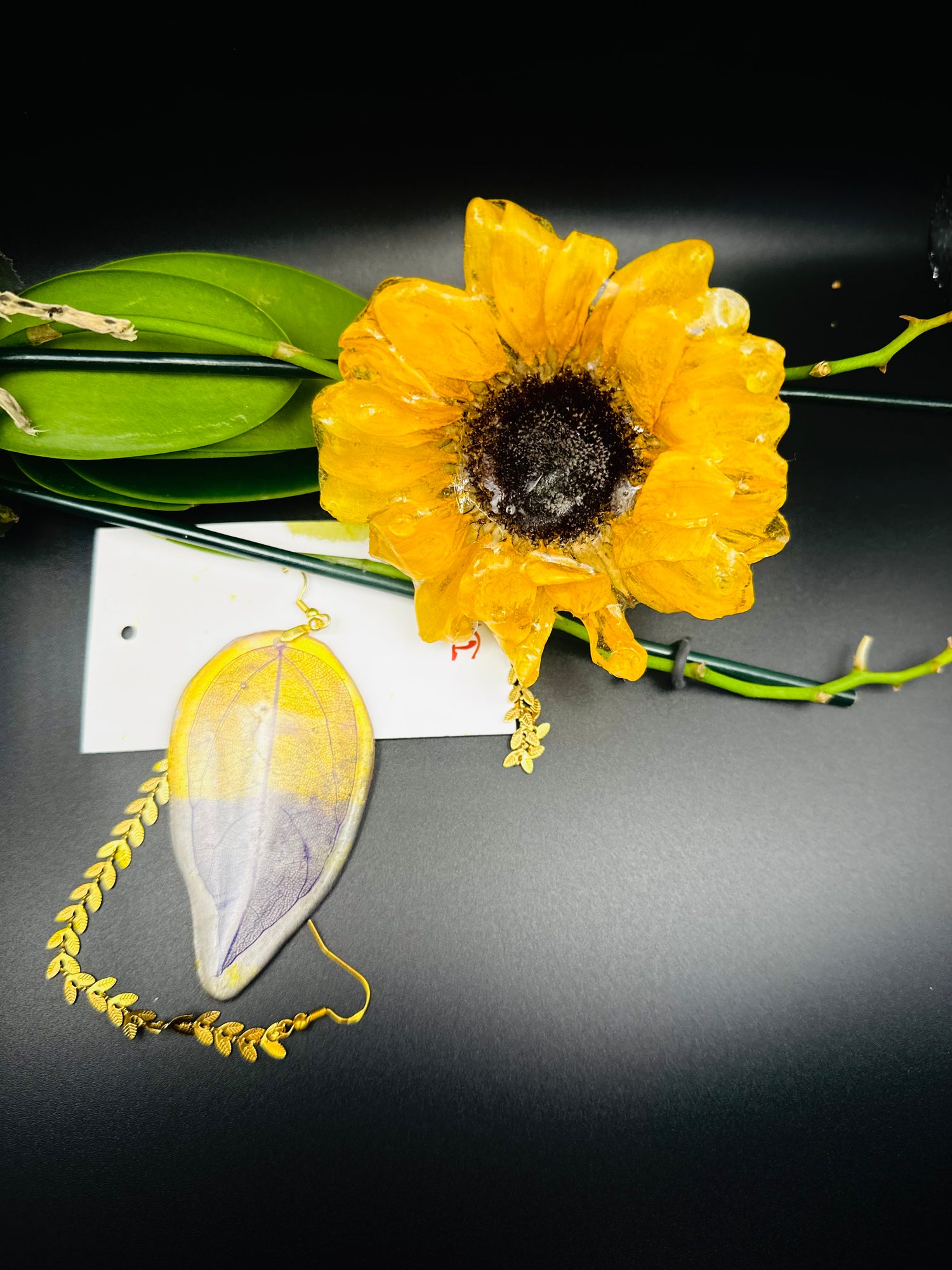 Sunflower Hairpin Earrings